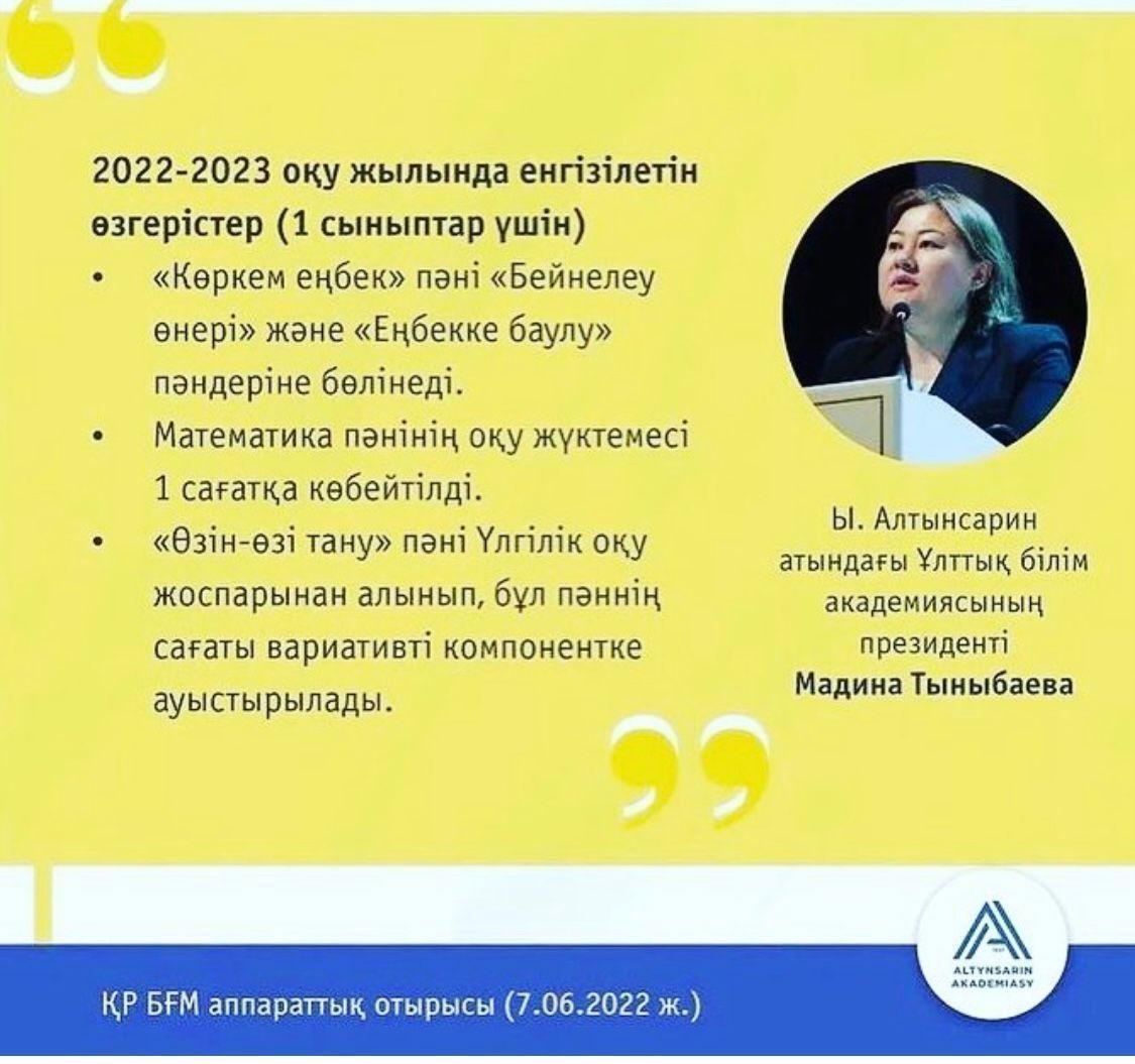 2022-2023 оқу жылына орта білім беру ұйымдарында оқу - тәрбие процессін ұйымдастырудың ерекшеліктерінің жобасы